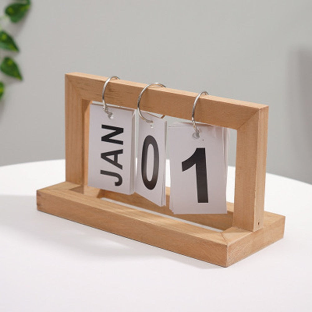 BowLift | Wooden Flip Desktop Daily Calendar