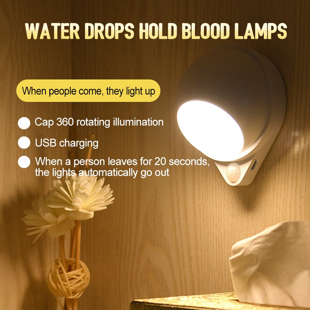 BowLift | 360 Rotating Water Drop Magnetic Night Lamp