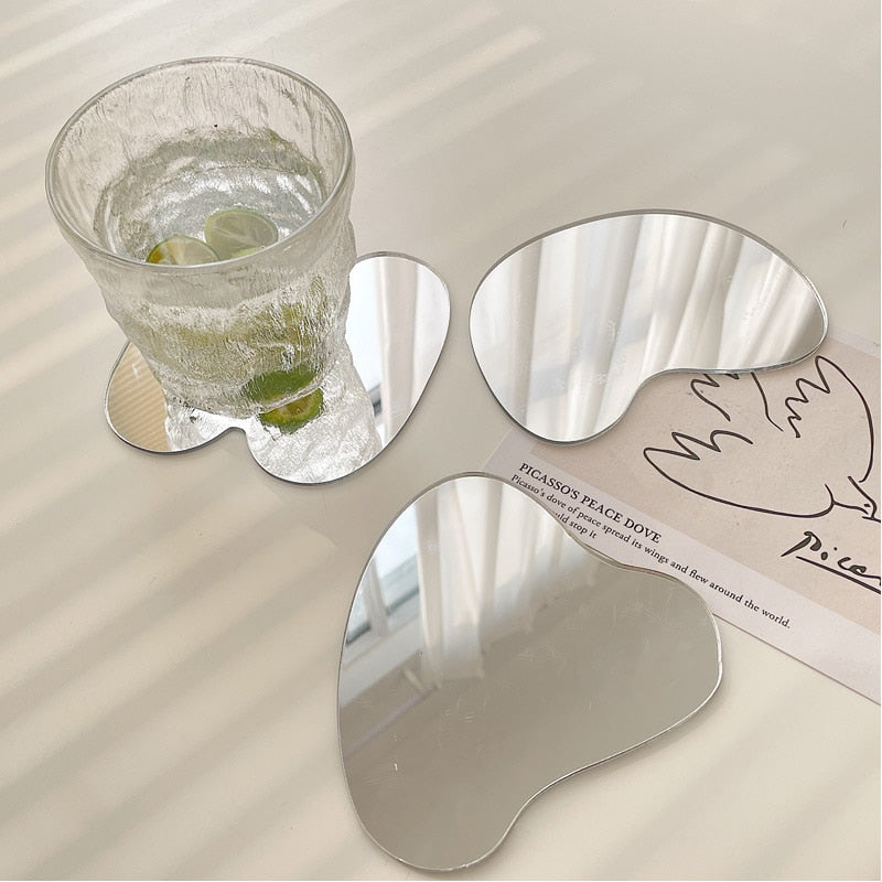 BowLift | Nordic Irregular Mirror Drink Coaster