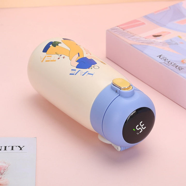 Funky LED Temperature Display Thermal Water Bottle | Bowlift
