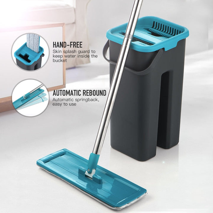 BowLift | Magic Mop – Includes 4 Pads, 360° Rotatable & Washable