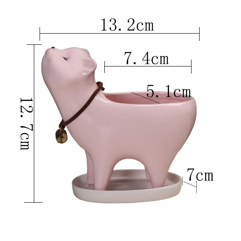 BowLift | Rising Cat Ceramic Flower Pot