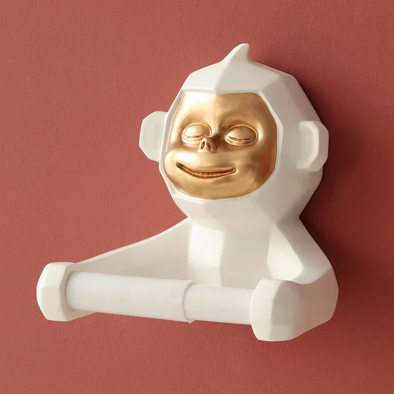 BowLift | Happy Monkey Resin Toilet Paper Holder
