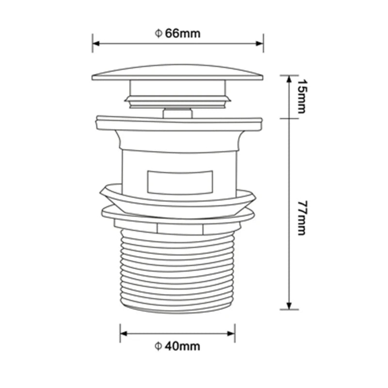 Bagnolux Rose Gold Sink Drain Valve Bowlift