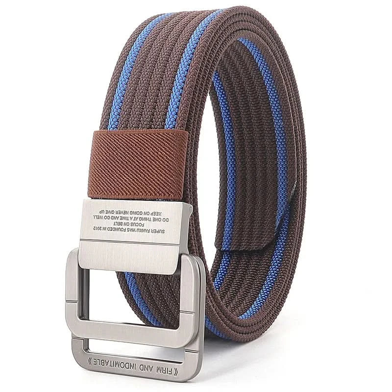 BowLift | Unisex Canvas Belt – Double Metal Ring Buckle, Adjustable
