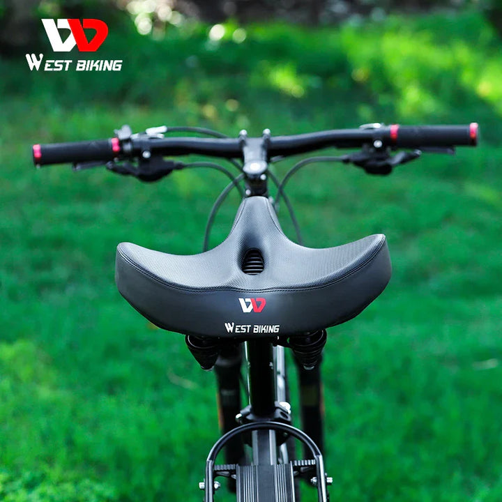 BowLift | Ergonomic Bike Saddle with Thick Cushion Pad – Most Comfortable Bike Saddle for MTB and Road Bikes, Breathable Design