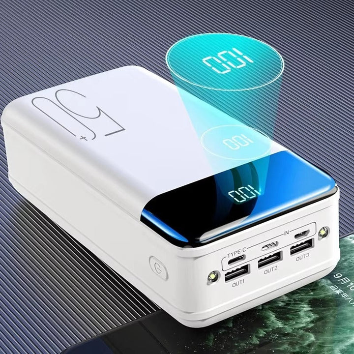 BowLift | 50,000mAh Ultra-High Capacity Power Bank – Super Fast Charging for Phones, Tablets & Laptops