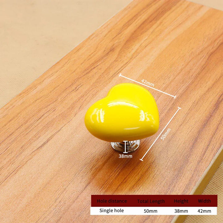 BowLift | Ceramic Heart Door Cabinet Handle