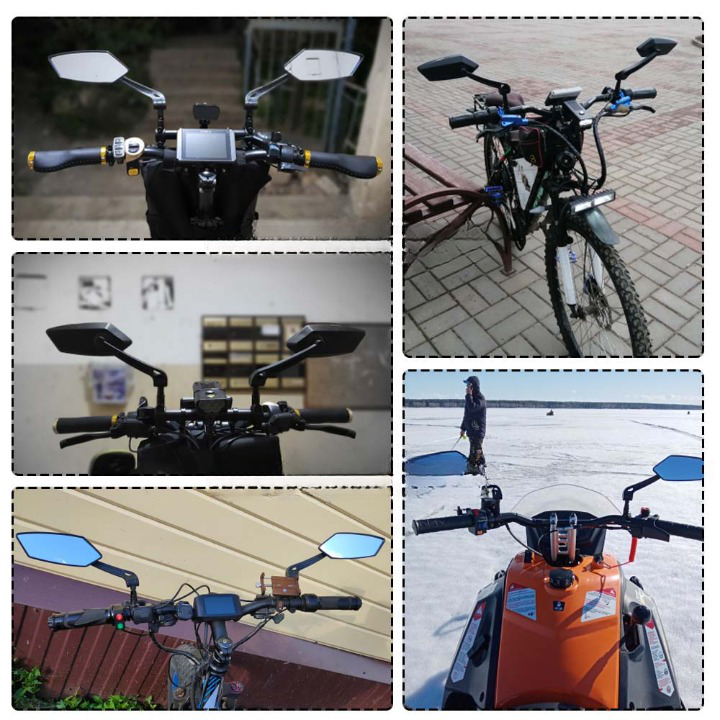 360° rearview mirror for bicycle with handlebar mount | Bowlift