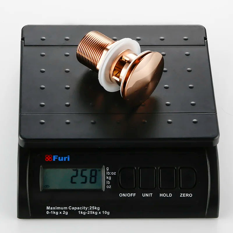 Bagnolux Rose Gold Sink Drain Valve Bowlift