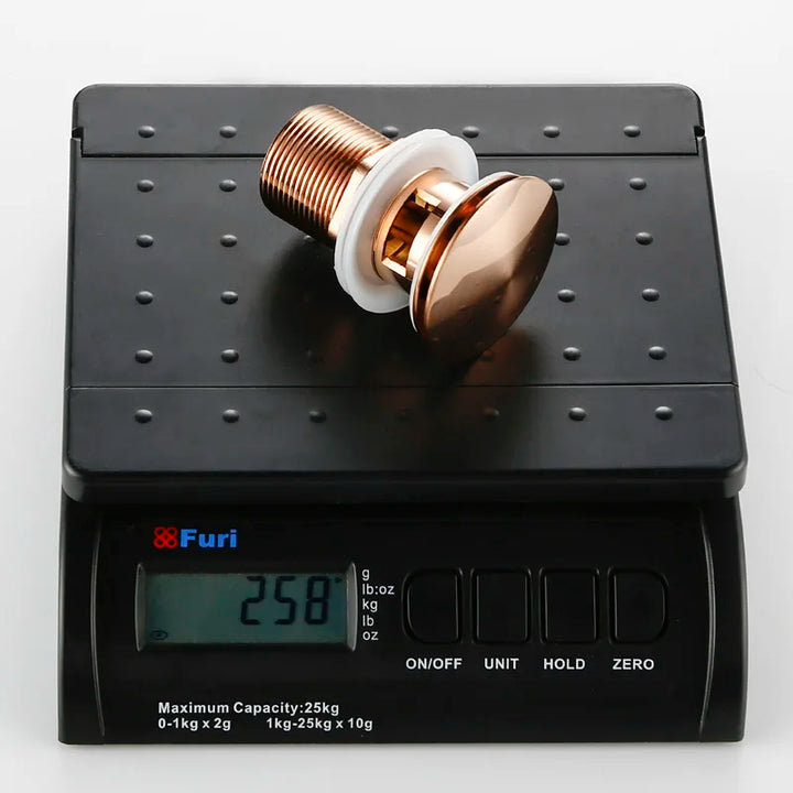 Bagnolux Rose Gold Sink Drain Valve Bowlift