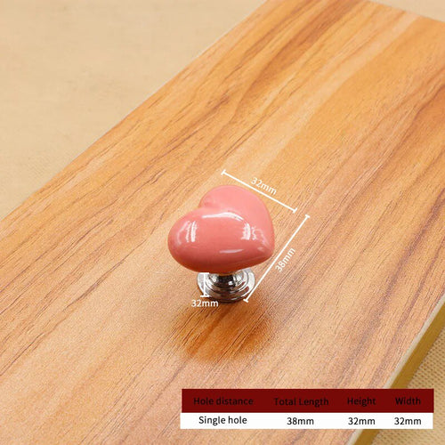 BowLift | Ceramic Heart Door Cabinet Handle