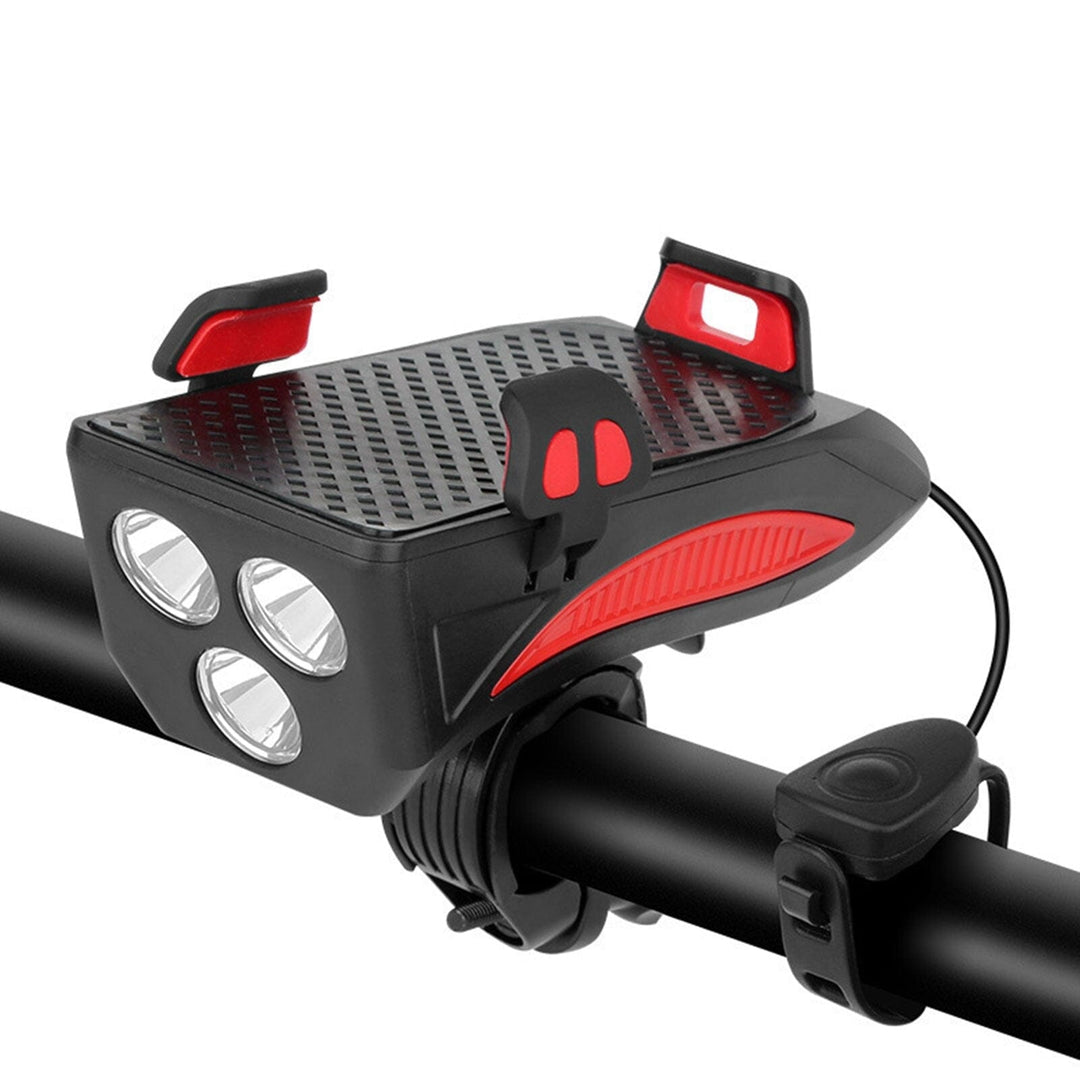 BowLift | 4-in-1 Rechargeable Bike Lights with Powerbank, Phone Holder and Electronic Horn – LED Safety Light for Biking