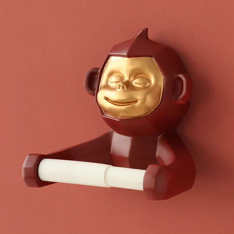 BowLift | Happy Monkey Resin Toilet Paper Holder