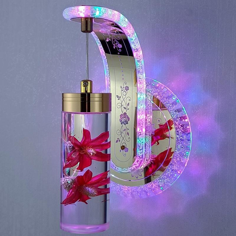 BowLift | Elegant Crystal Flower Dimming Wall Lamp
