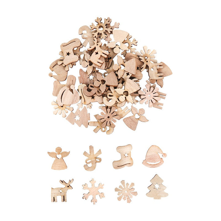 BowLift | Wooden Winter Happy Christmas Ornaments