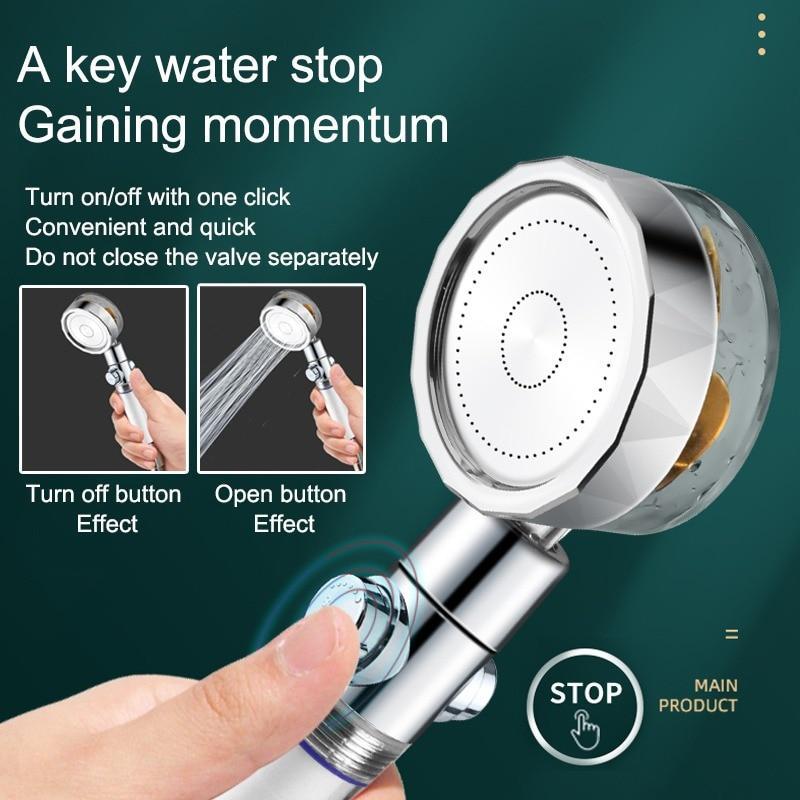 BowLift | Water Saving Flow 360° Rotating High-pressure Shower