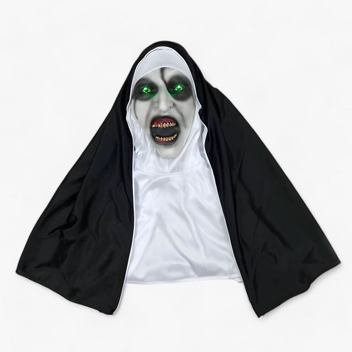 BowLift | Raven | LED Nun Mask - Spooky Halloween Look