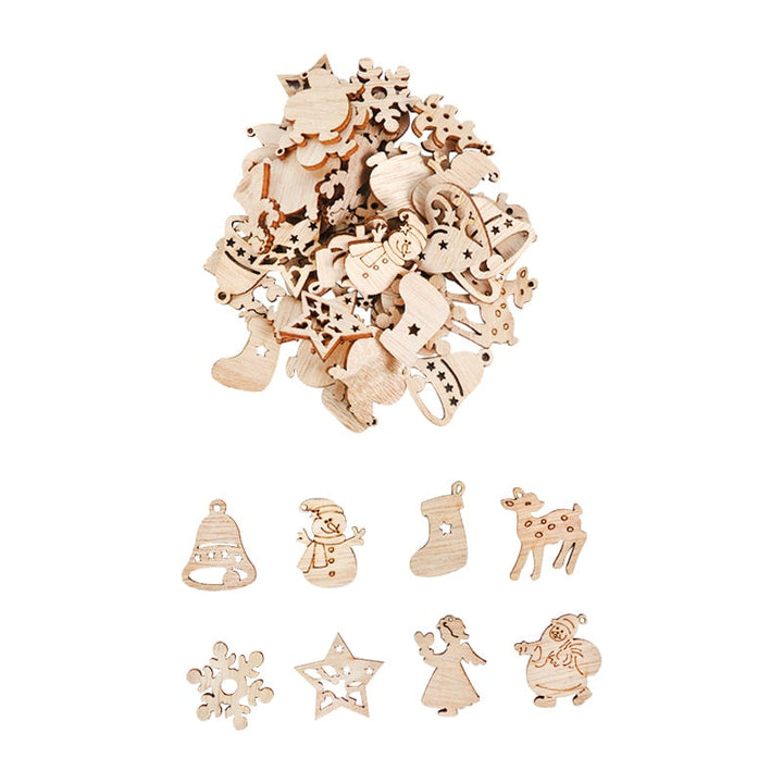 BowLift | Wooden Winter Happy Christmas Ornaments