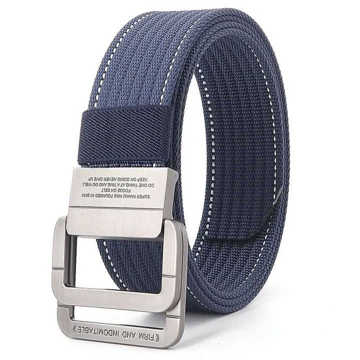 BowLift | Unisex Canvas Belt – Double Metal Ring Buckle, Adjustable