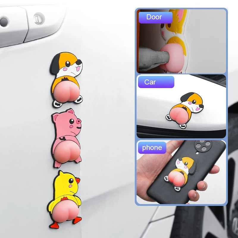 BowLift | 3D Cartoon Car Bumper Door Protectors