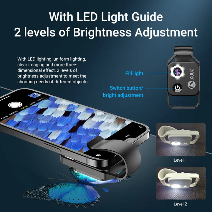 BowLift | Portable Mobile LED Microscope Lens