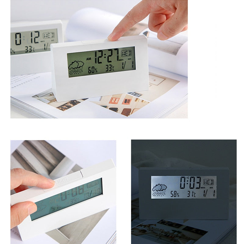 BowLift | Transparent Crystal Vision Multifunctional Desktop Clock