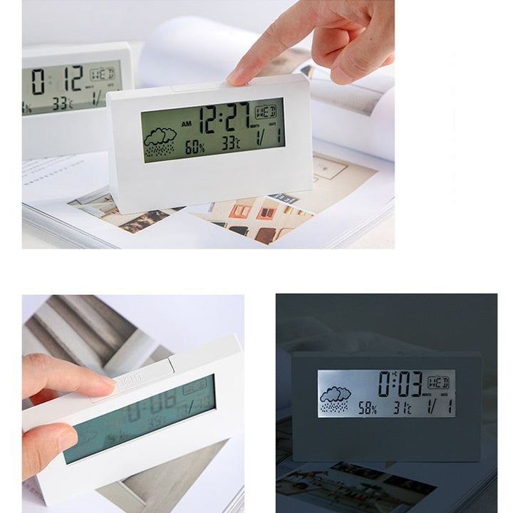 BowLift | Transparent Crystal Vision Multifunctional Desktop Clock