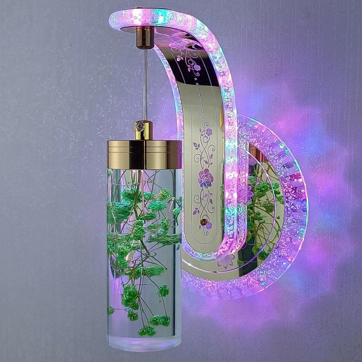 BowLift | Elegant Crystal Flower Dimming Wall Lamp