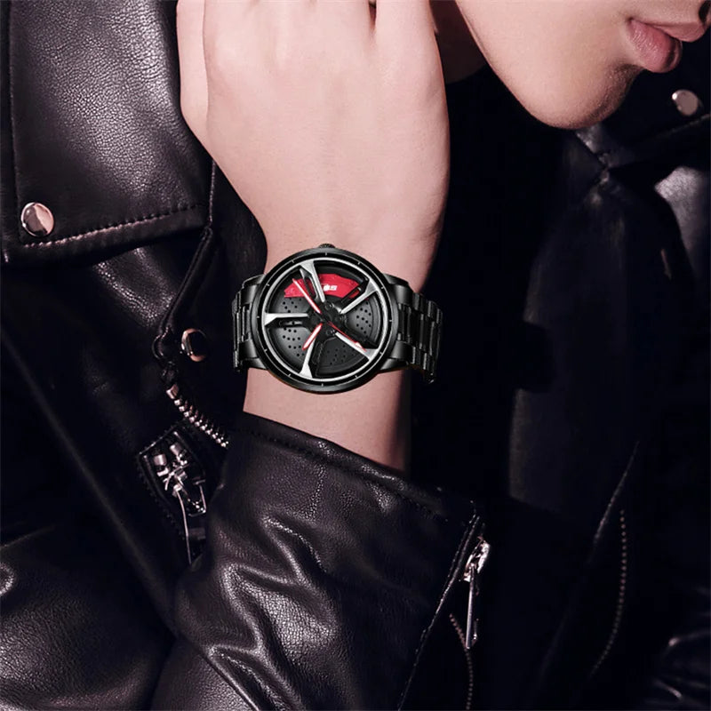BowLift | Speedster Chrono Quartz Spinning Wheel Men Watch