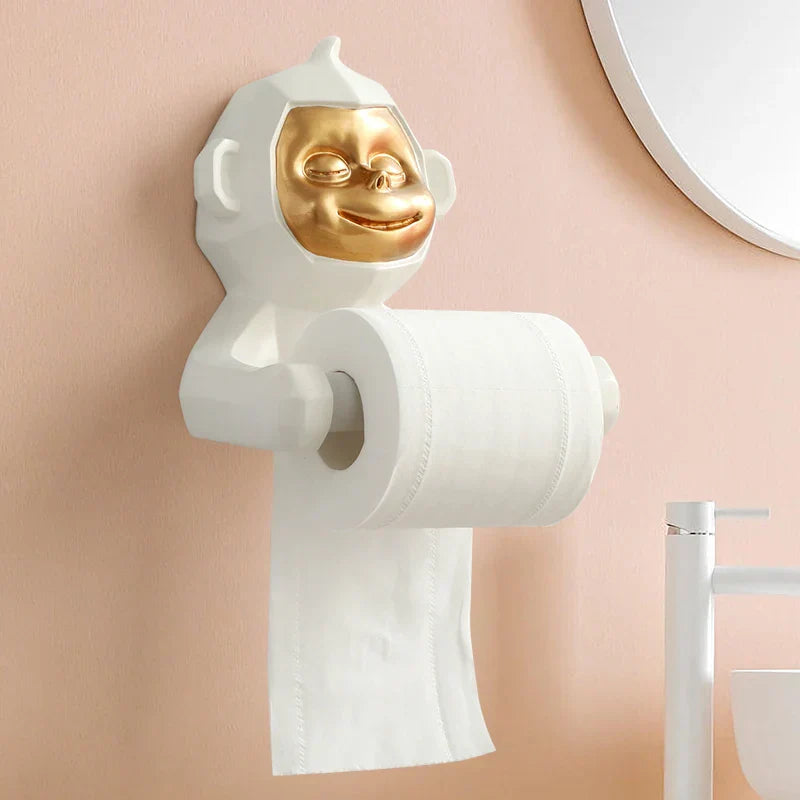 BowLift | Happy Monkey Resin Toilet Paper Holder