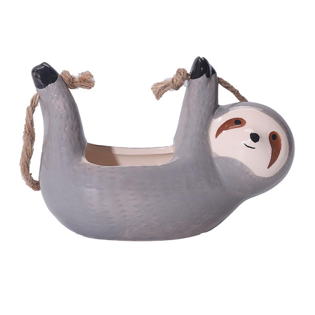 BowLift | Ceramic Happy Sloth Flower Pot