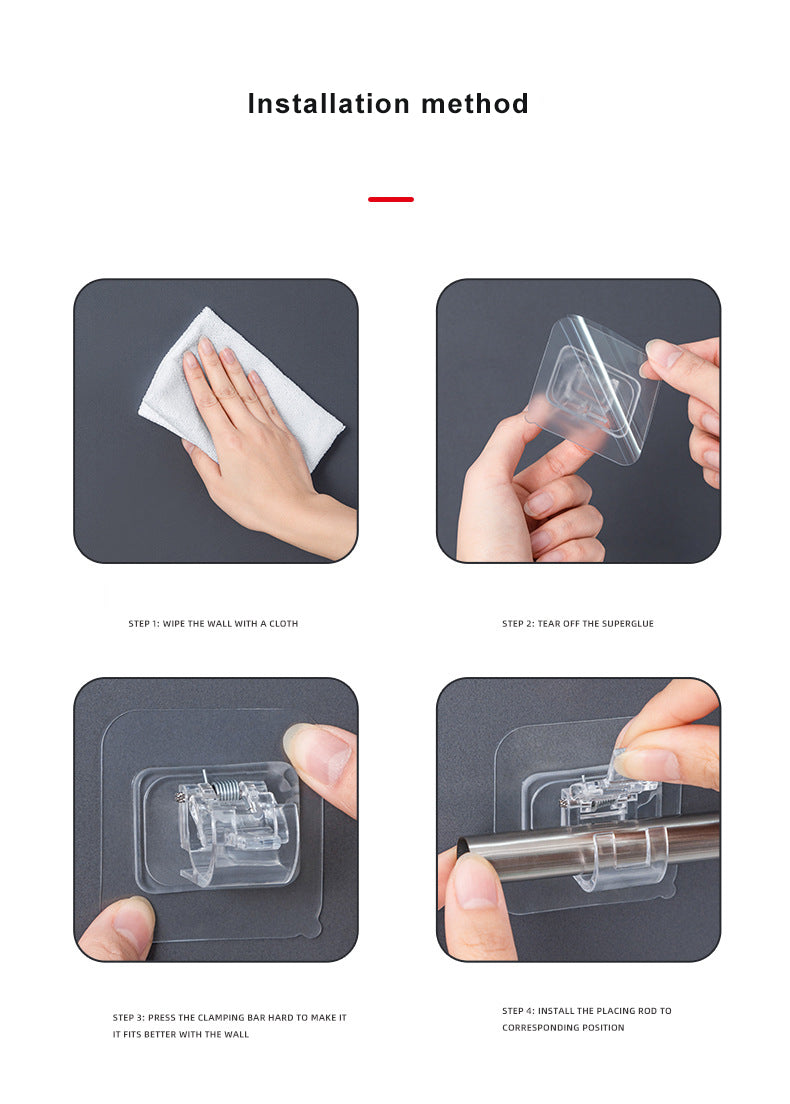 BowLift | Self Adhesive Curtain Rod Holder