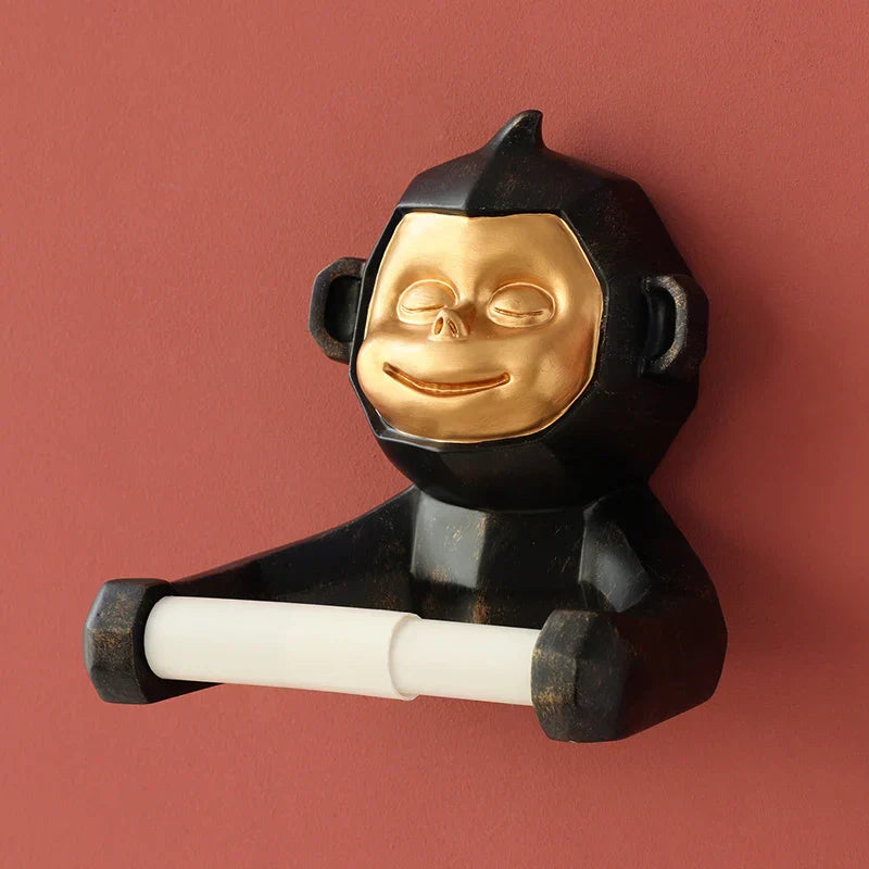 BowLift | Happy Monkey Resin Toilet Paper Holder