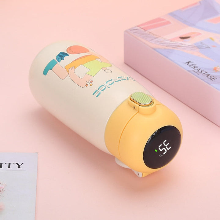 Funky LED Temperature Display Thermal Water Bottle | Bowlift