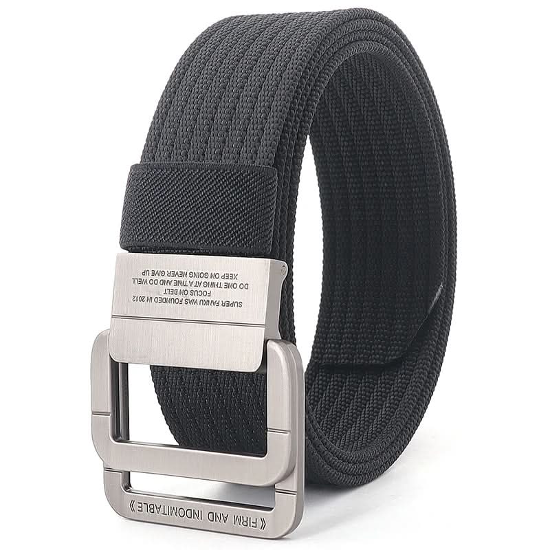 BowLift | Unisex Canvas Belt – Double Metal Ring Buckle, Adjustable