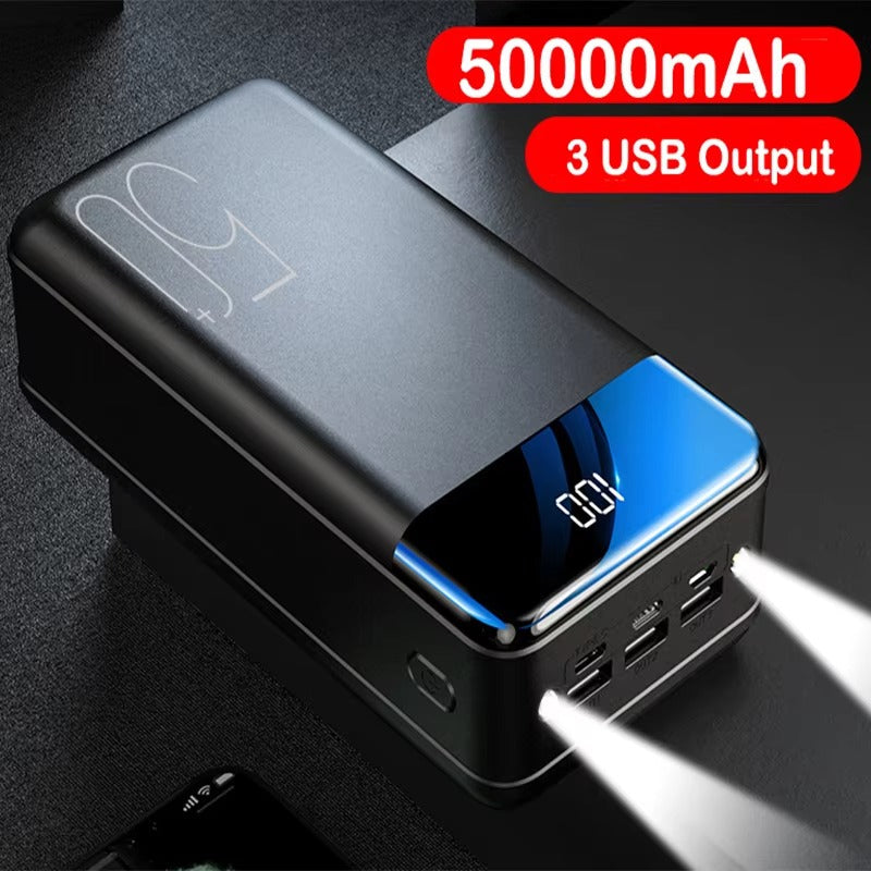 BowLift | 50,000mAh Ultra-High Capacity Power Bank – Super Fast Charging for Phones, Tablets & Laptops