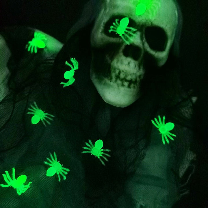 BowLift | 50Pcs Luminous Glowing Spiders Halloween Decoration