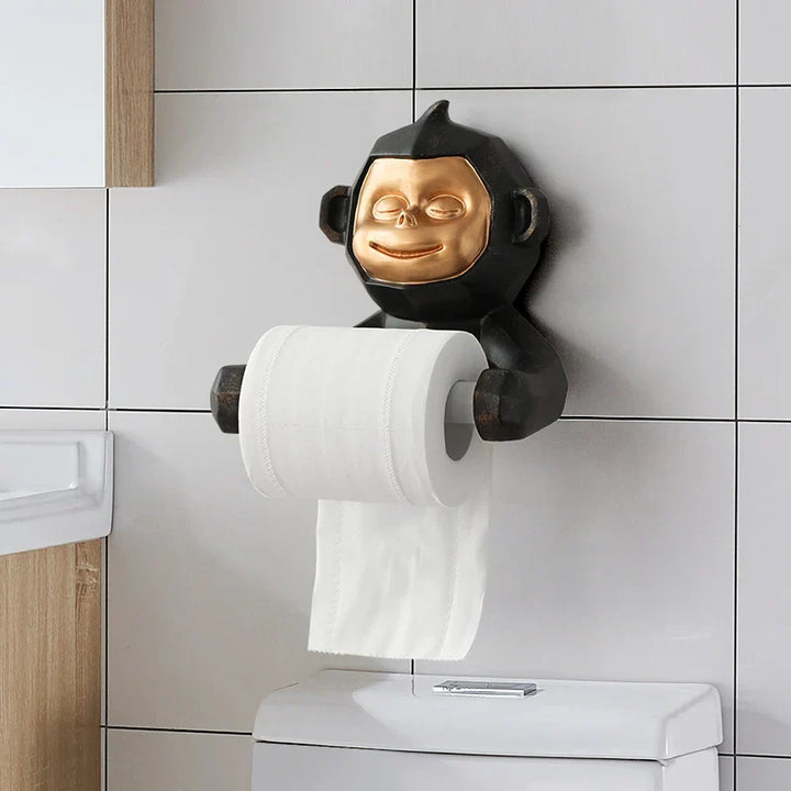 BowLift | Happy Monkey Resin Toilet Paper Holder