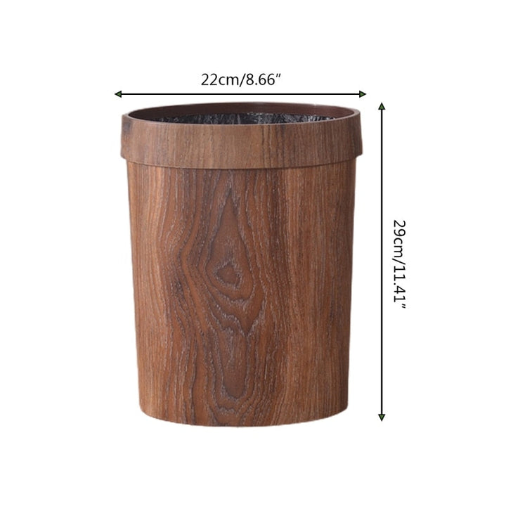 BowLift | Elegant Retro Wooden Grain Trash Can