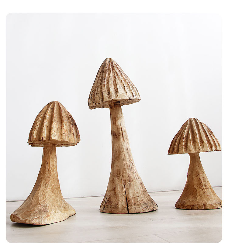 BowLift | Mushroom Solid Wood Sculpture Home Decor