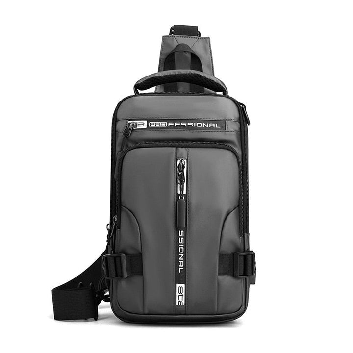 BowLift | Waterproof Oxford Crossbody Bag, Anti-Theft Sling Bag, USB Charging & Multi-Pocket Design