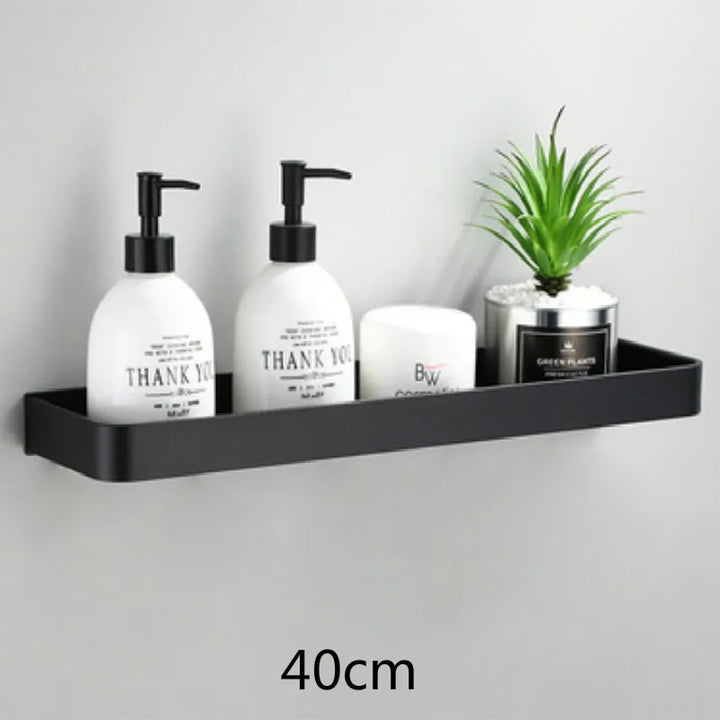 ALUMAX – Black Aluminum Corner Shelf without Drilling Bowlift
