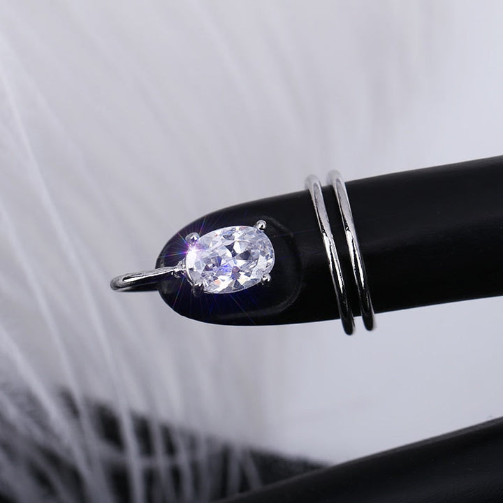 BowLift | Sleek Line Gothic Metal Thin Nail Rings