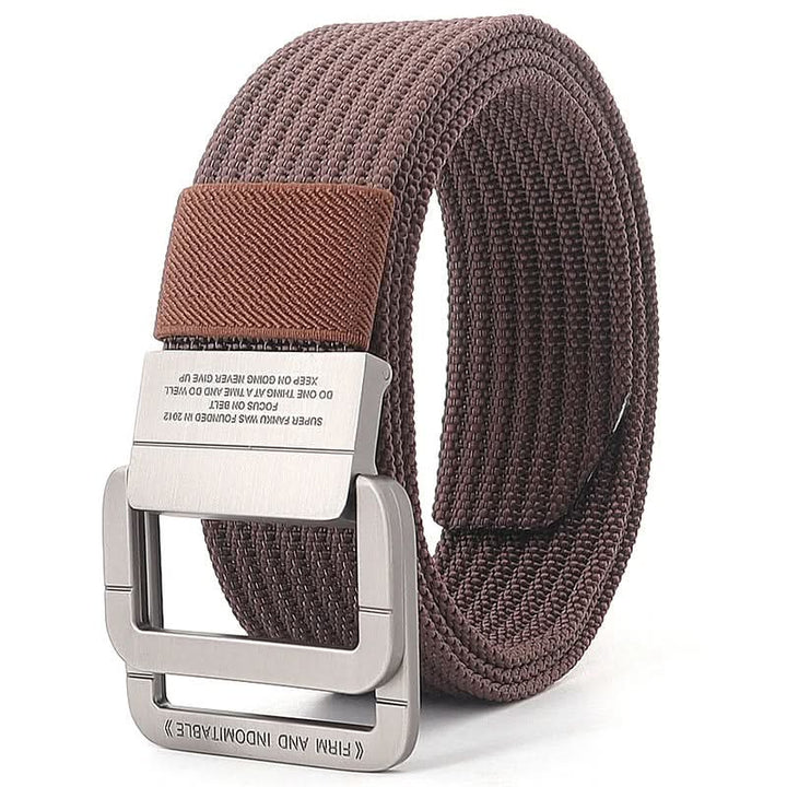 BowLift | Unisex Canvas Belt – Double Metal Ring Buckle, Adjustable