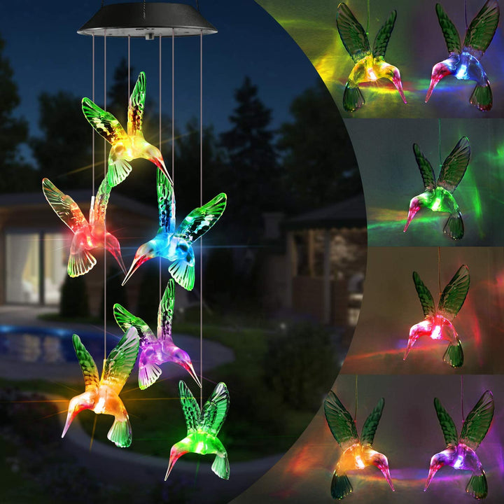 EnchantedGlow - Solar LED Garden Lighting Hummingbird Bowlift