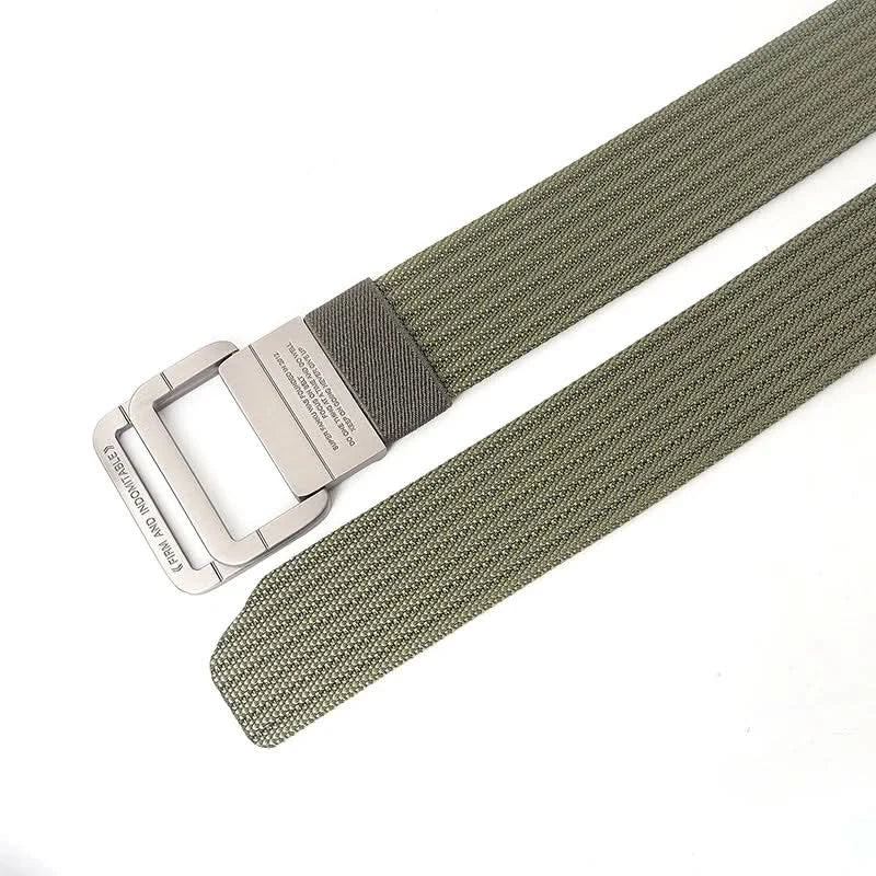 BowLift | Unisex Canvas Belt – Double Metal Ring Buckle, Adjustable