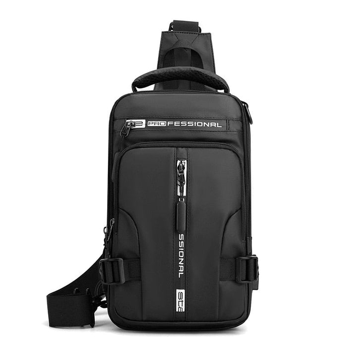 BowLift | Waterproof Oxford Crossbody Bag, Anti-Theft Sling Bag, USB Charging & Multi-Pocket Design