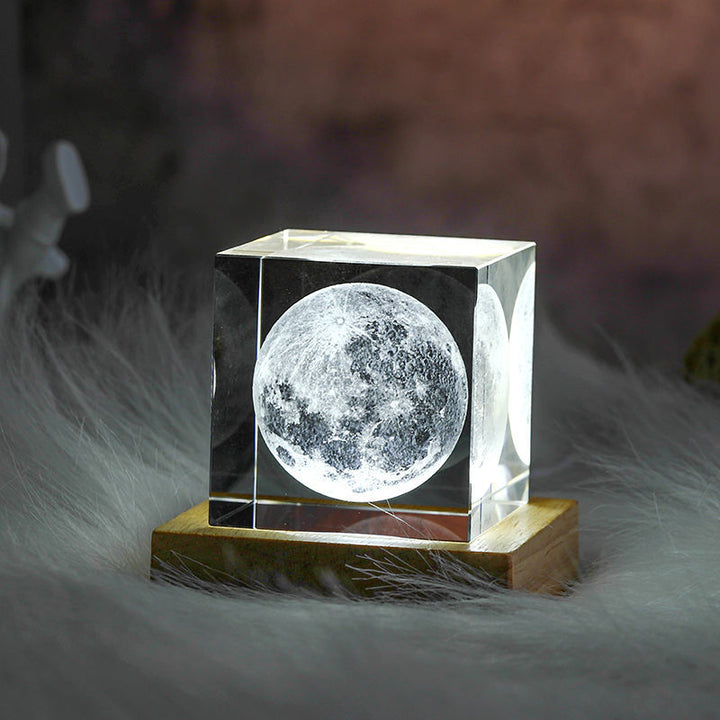 BowLift | 3D Crystal Cube Moon Nightlight