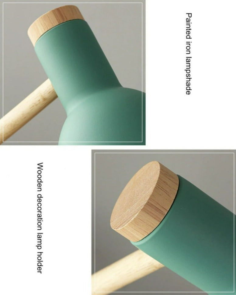 BowLift | LuminoShade – Modern desk lamp made of wood in Scandinavian style